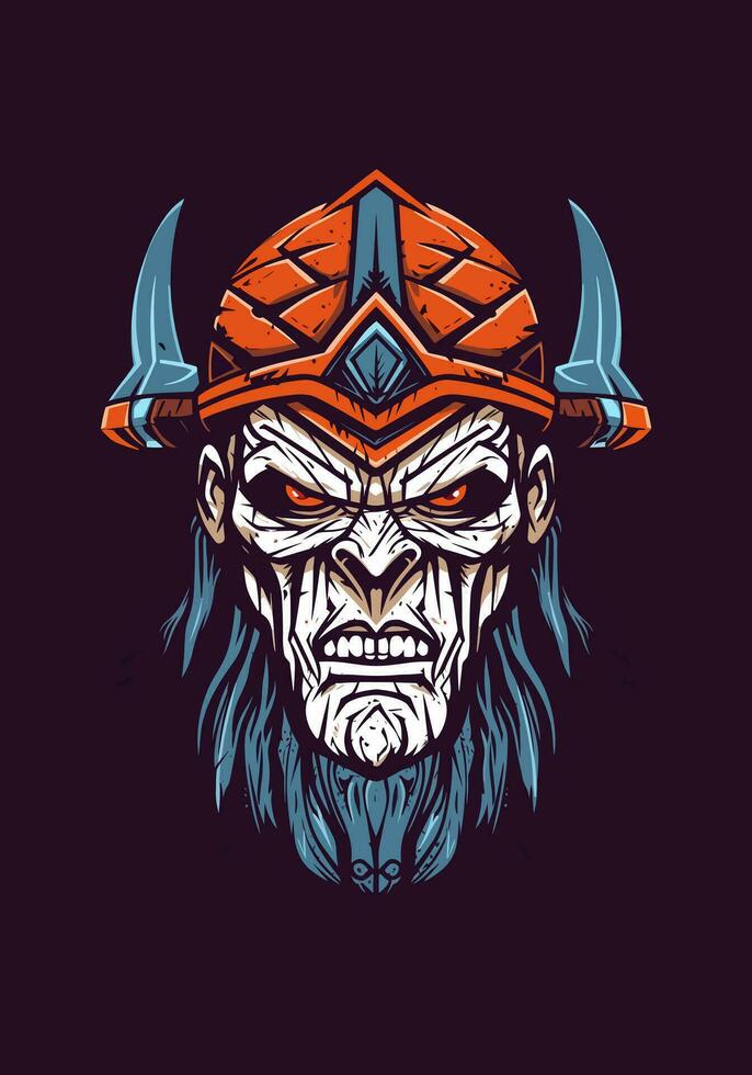 zombie viking krijger illustratie vector