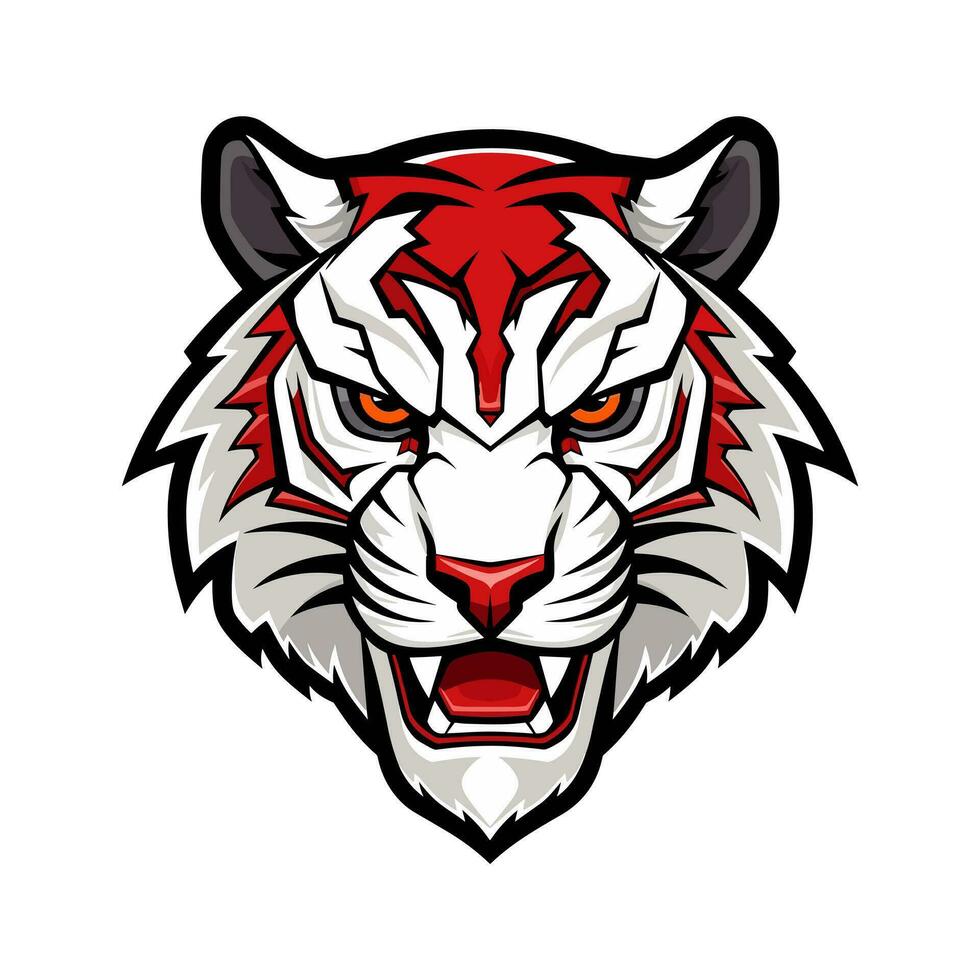 tijger hand- getrokken logo ontwerp illustratie vector