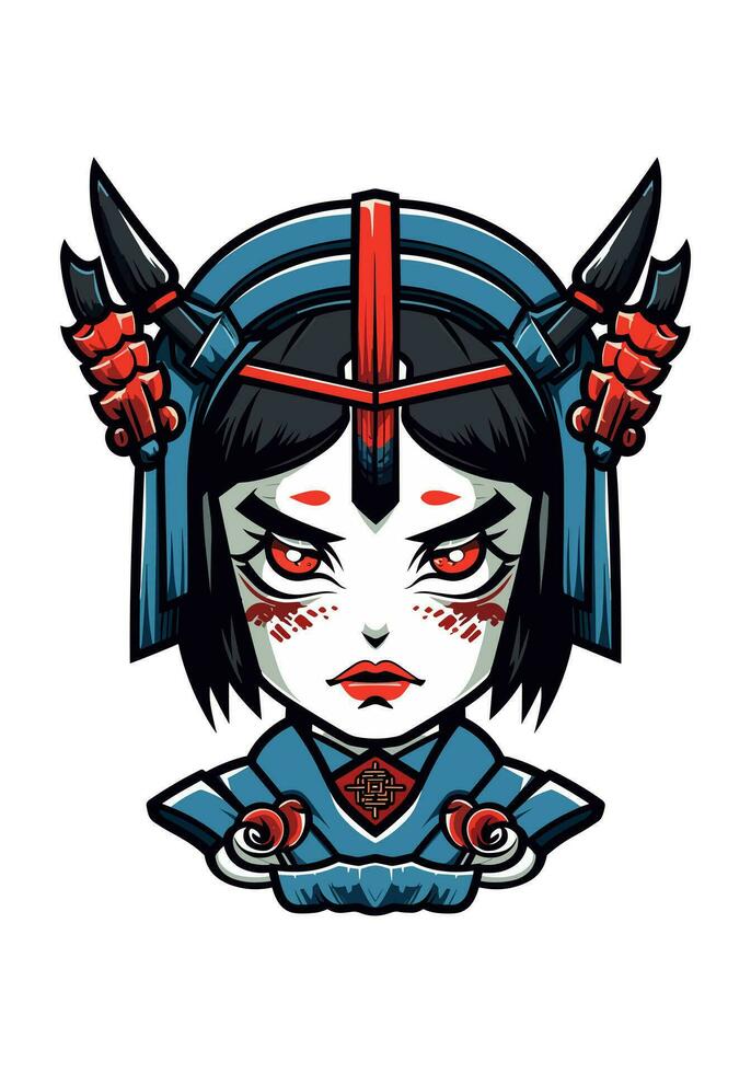 Japans samurai meisje illustratie vector