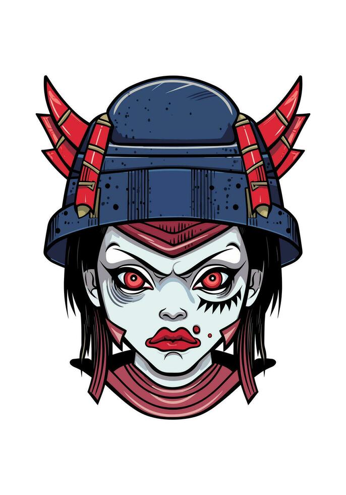 Japans samurai meisje illustratie vector