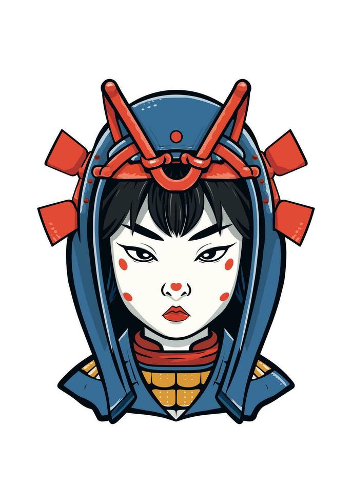 Japans samurai meisje illustratie vector