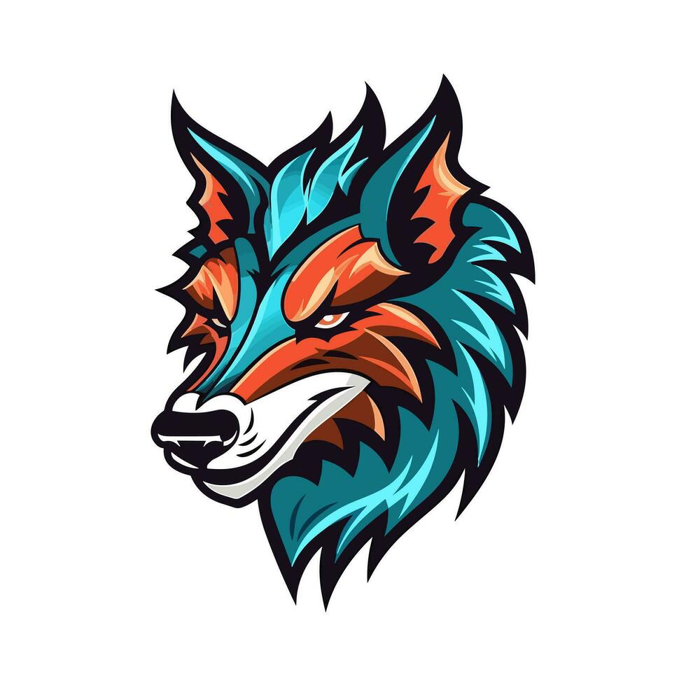 uniek en betoverend wolf hoofd illustratie, hand- getrokken met ingewikkeld details. perfect voor logo ontwerpen dat uitstralen macht en wild geest vector