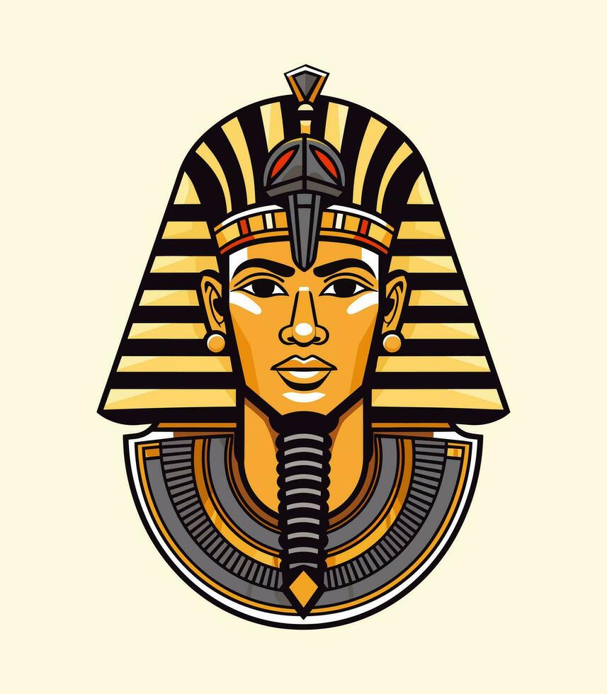 Egyptische gouden farao vector klem kunst illustratie