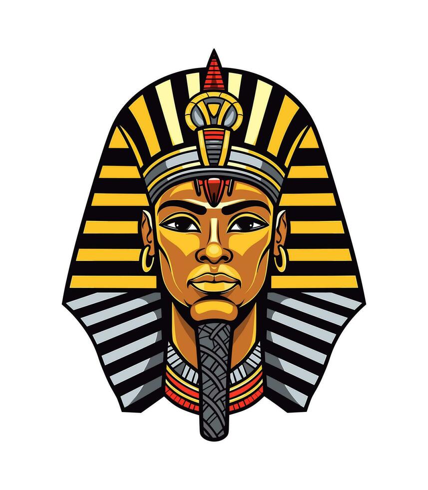 een majestueus Egyptische gouden Farao vector klem kunst illustratie, belichamen macht en royalty, perfect voor oude Egypte geïnspireerd ontwerpen en historisch projecten