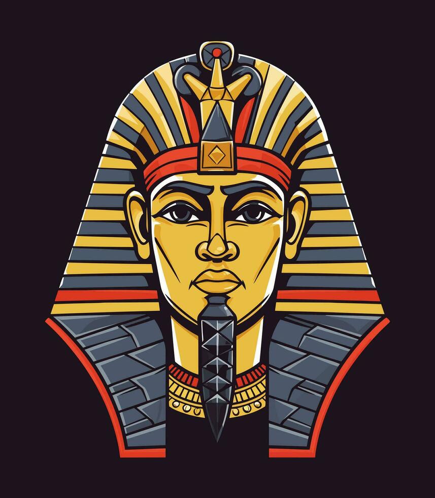 Egyptische gouden farao vector klem kunst illustratie