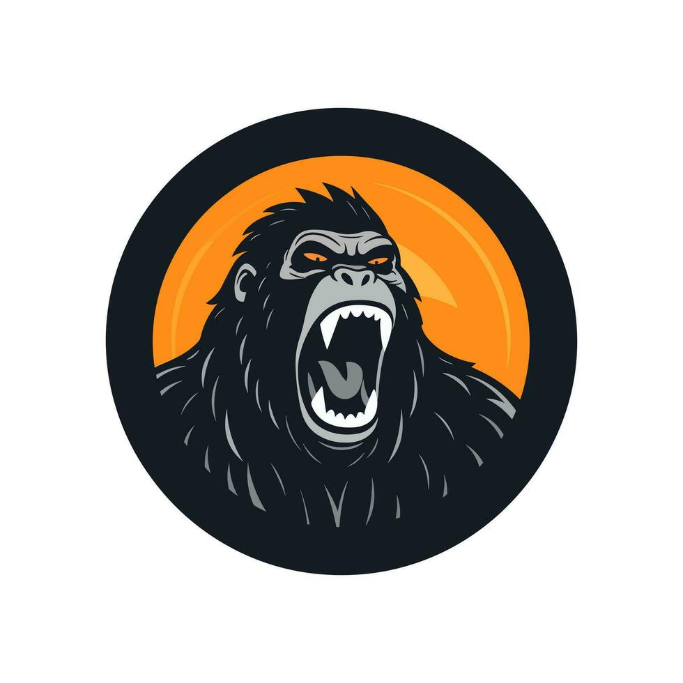 een majestueus en krachtig gorilla vervelend een kroon vector klem kunst illustratie, combineren sterkte met vorstelijk Gezag, perfect voor stoutmoedig en commandant branding