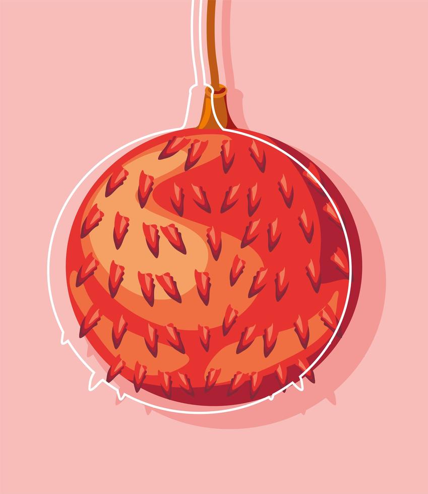 tropisch lychee fruit vector