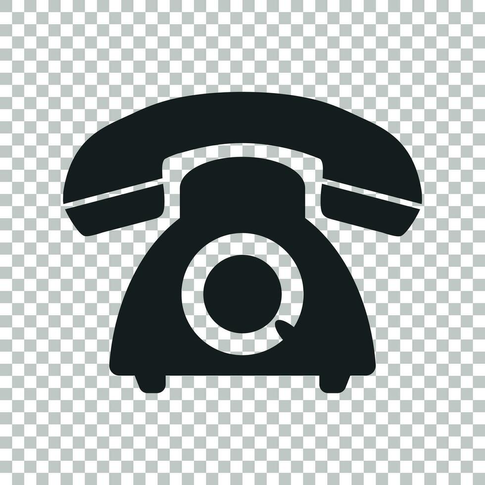 telefoon vector icoon. oud wijnoogst telefoon symbool illustratie.