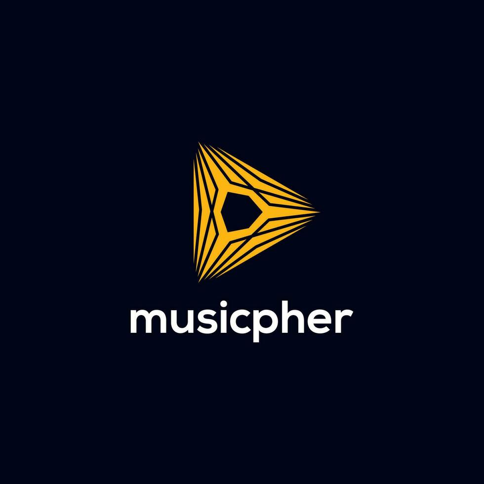 muziek- logo, creatief voor modern bedrijf bedrijf merk logo ontwerp vector illustratie