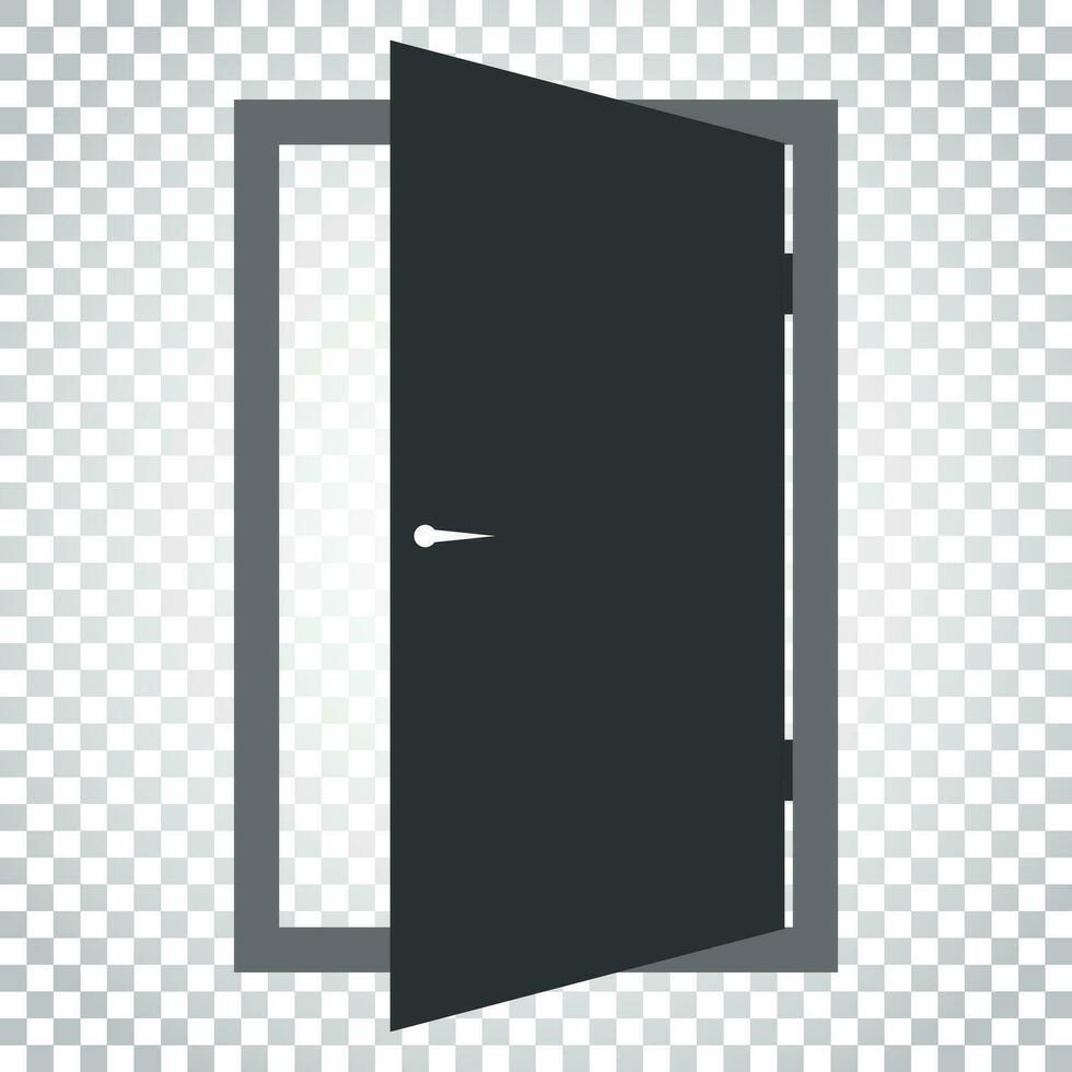 deur vector icoon. Uitgang icoon. Open deur illustratie. gemakkelijk bedrijf concept pictogram Aan geïsoleerd achtergrond.