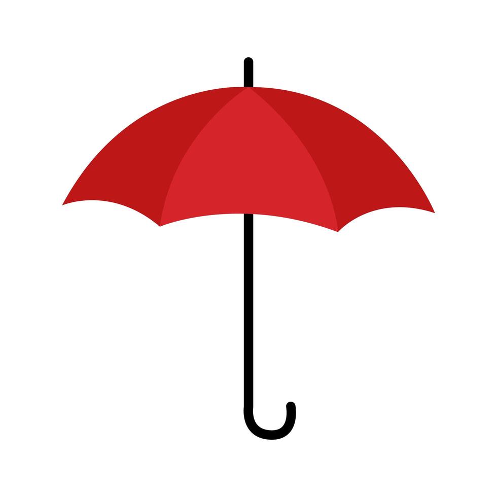 Paraplu bescherming accessoire geïsoleerde pictogram vector