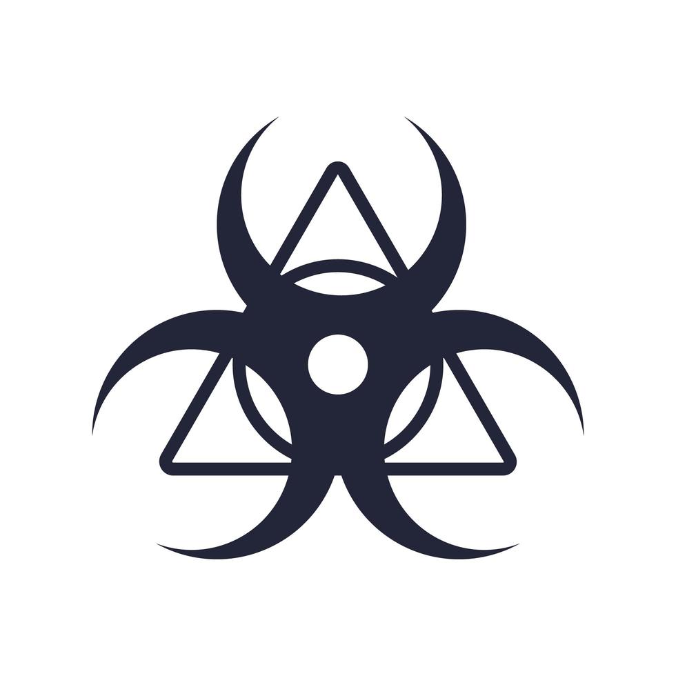 biohazard waarschuwingssignaal geïsoleerd pictogram vector