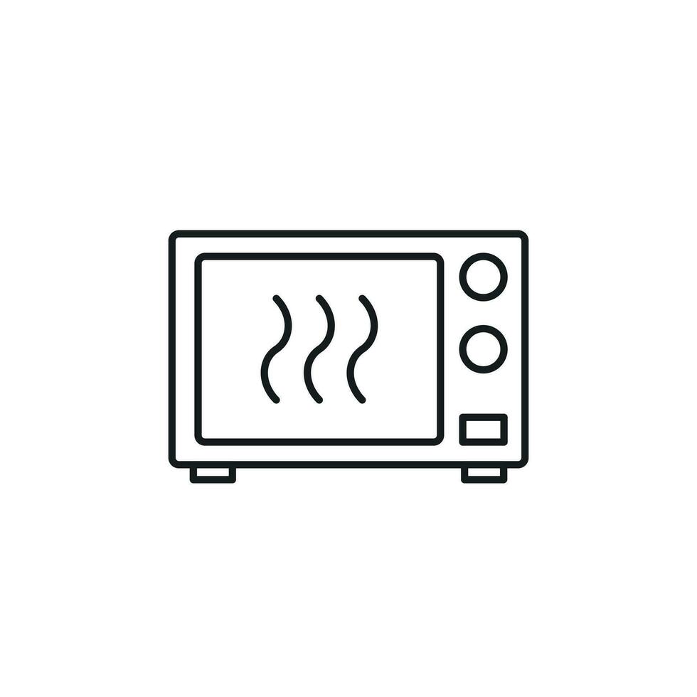 magnetronoven vlak vector icoon. magnetronoven oven symbool logo illustratie.