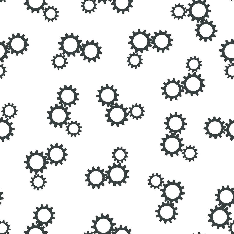 uitrusting naadloos patroon achtergrond icoon. vlak vector illustratie. tandrad bedrijf teken symbool patroon.