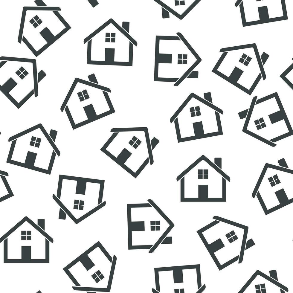 huis naadloos patroon achtergrond icoon. vlak vector illustratie. huis teken symbool patroon.