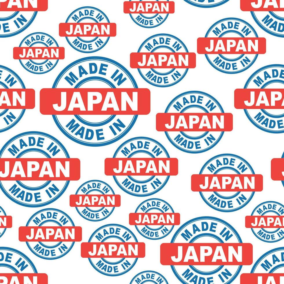 gemaakt in Japan naadloos patroon achtergrond icoon. vlak vector illustratie. Japan teken symbool patroon.