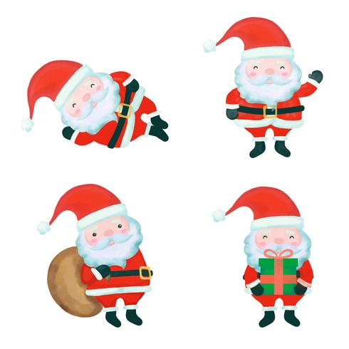 Leuke Santa Claus-tekencollectie vector