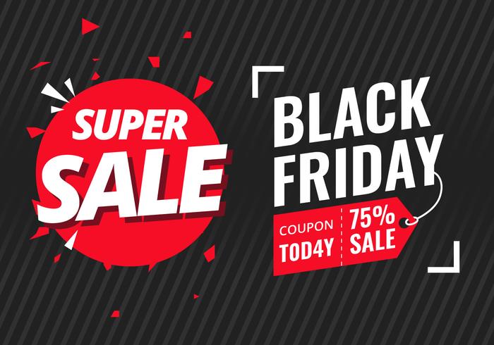 Black Friday-Verkoopbanner Vector Ilustration