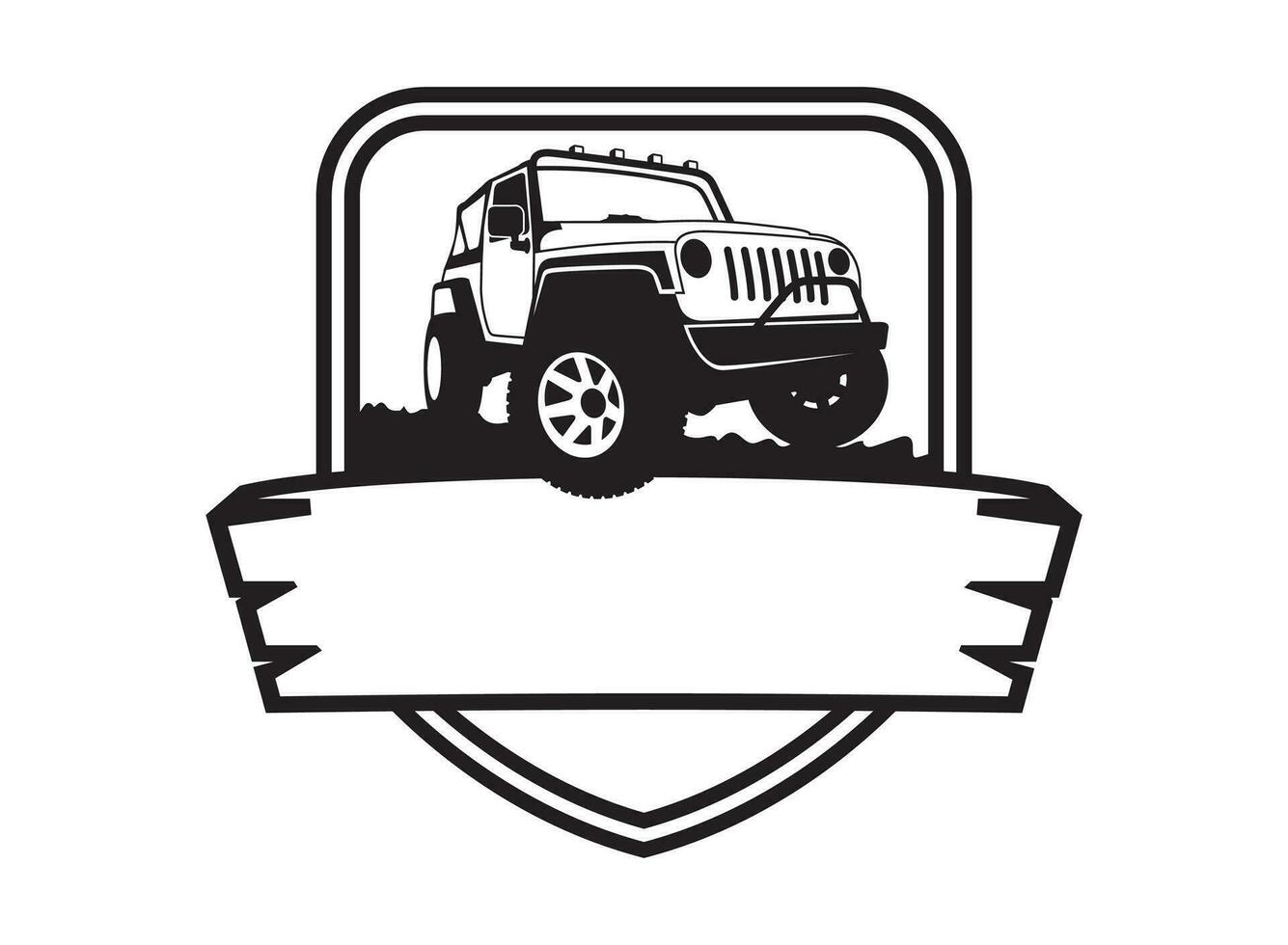 van de weg af avontuur jeep t overhemden logo ontwerpen vector