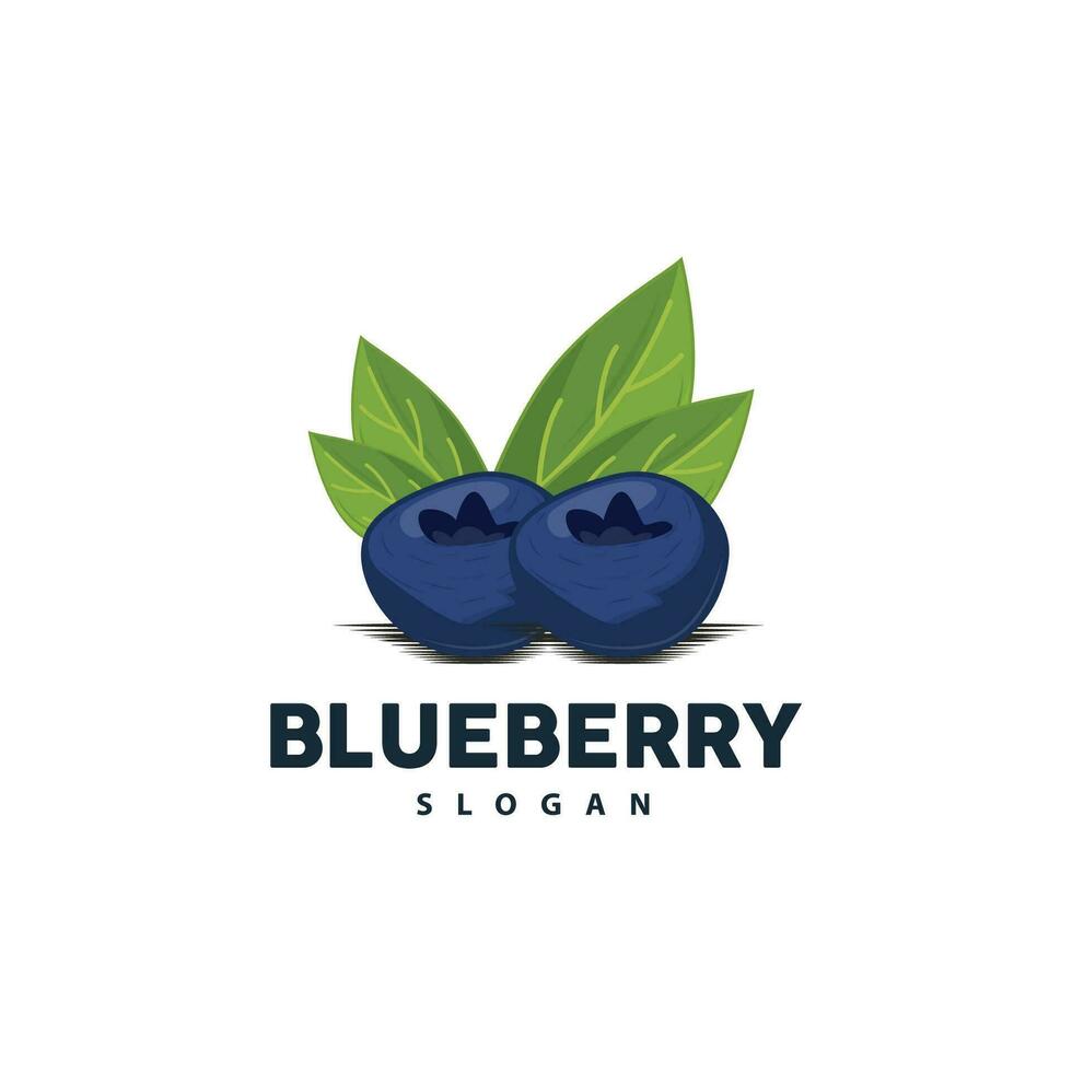 bosbes logo, tuin boerderij vers fruit vector, elegant gemakkelijk ontwerp, symbool illustratie sjabloon vector