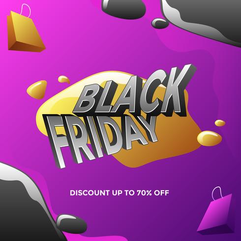 Black Friday-korting Social Media Post Vector