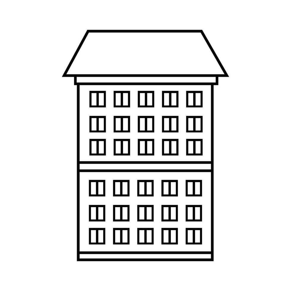 wolkenkrabber icoon vector. gebouw illustratie teken. hoog stijgen gebouw symbool. architectuur logo. vector