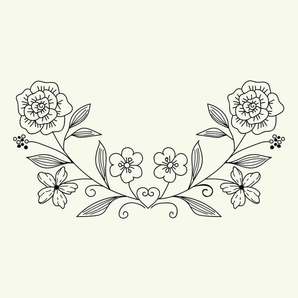 mooi realistisch hand getekend artistiek bloemen wijnoogst boeket samenstelling decoratief schetsen vector