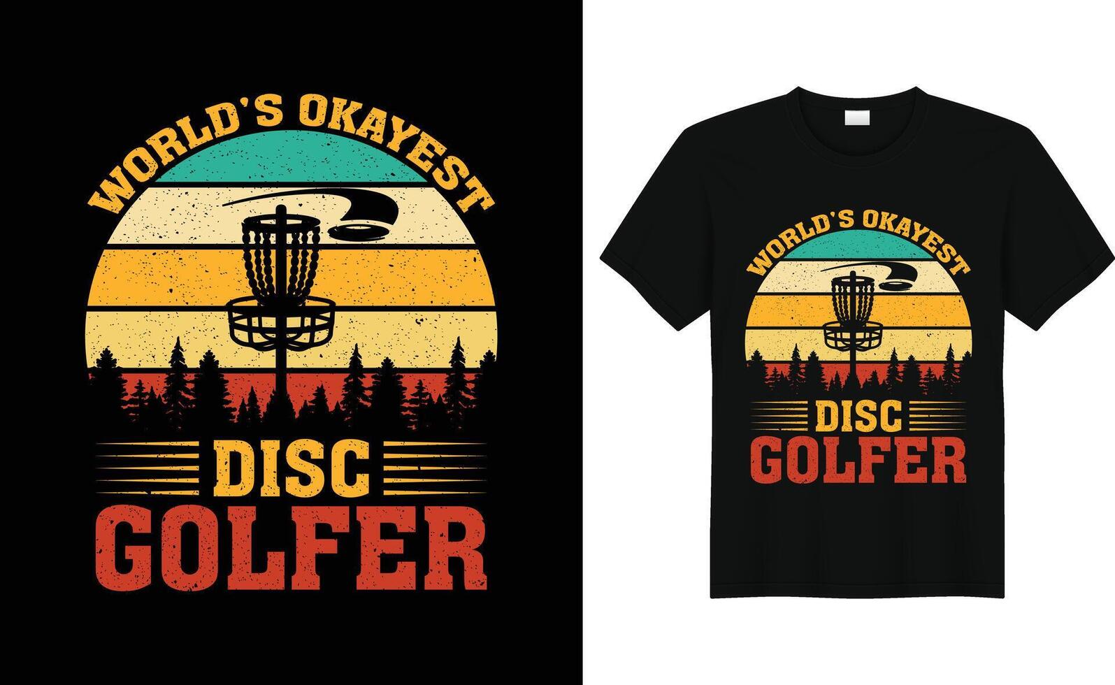schijf golf vector t-shirt poster mok ontwerp vector