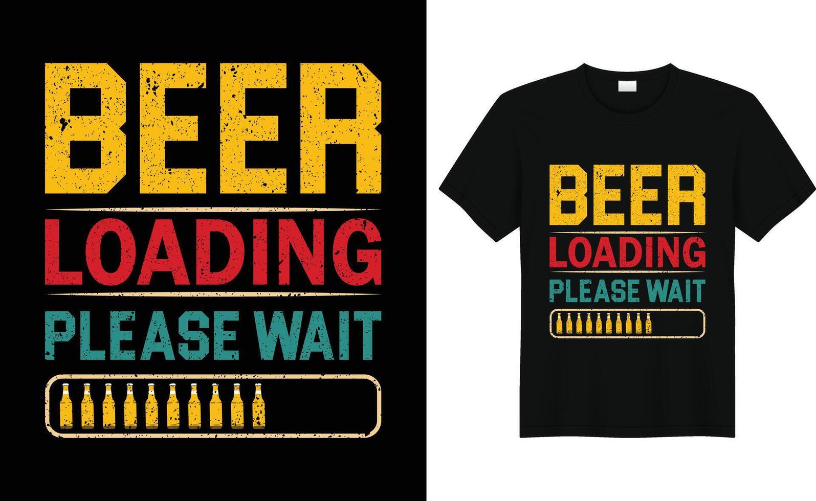 grappig retro wijnoogst bier t-shirt ontwerp poster ontwerp vector