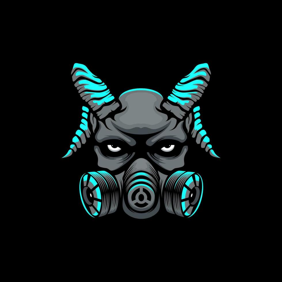vector duivel masker logo ontwerp illustratie