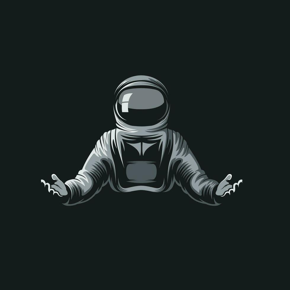 vector astronaut logo ilustration sjabloon