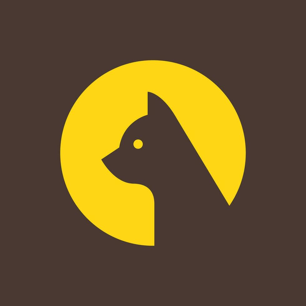 katje kat huisdieren gemakkelijk minimaal modern cirkel mascotte logo vector icoon illustratie