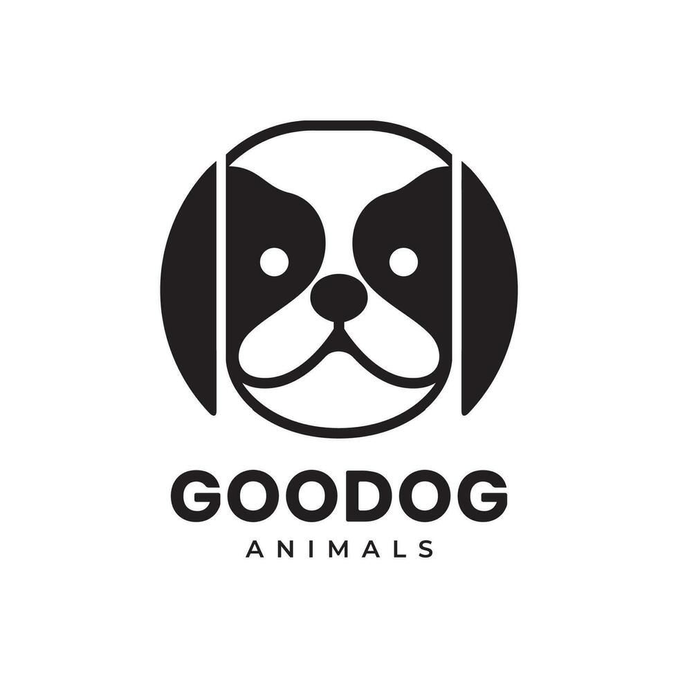 grens collie hond huisdieren hoofd mascotte schattig modern logo vector icoon illustratie