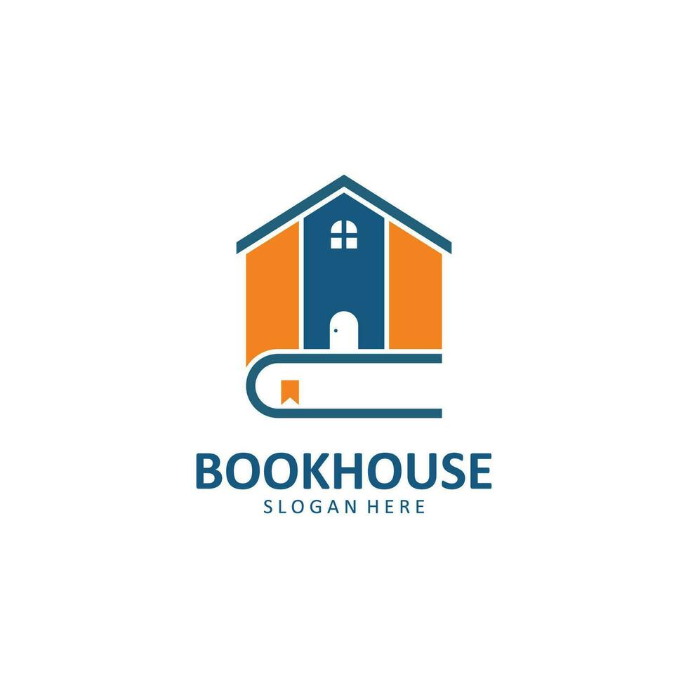 boek huis logo sjabloon vector illustratie