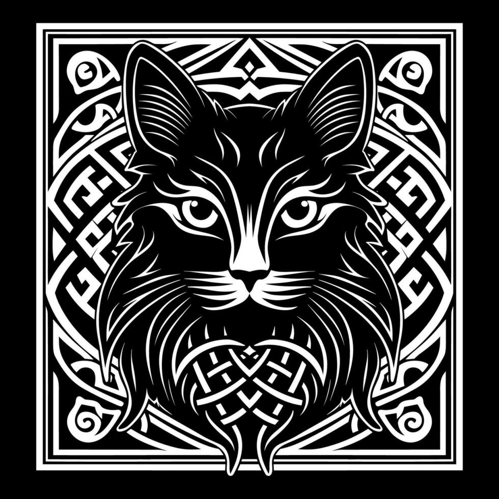 keltisch kat knoop vector