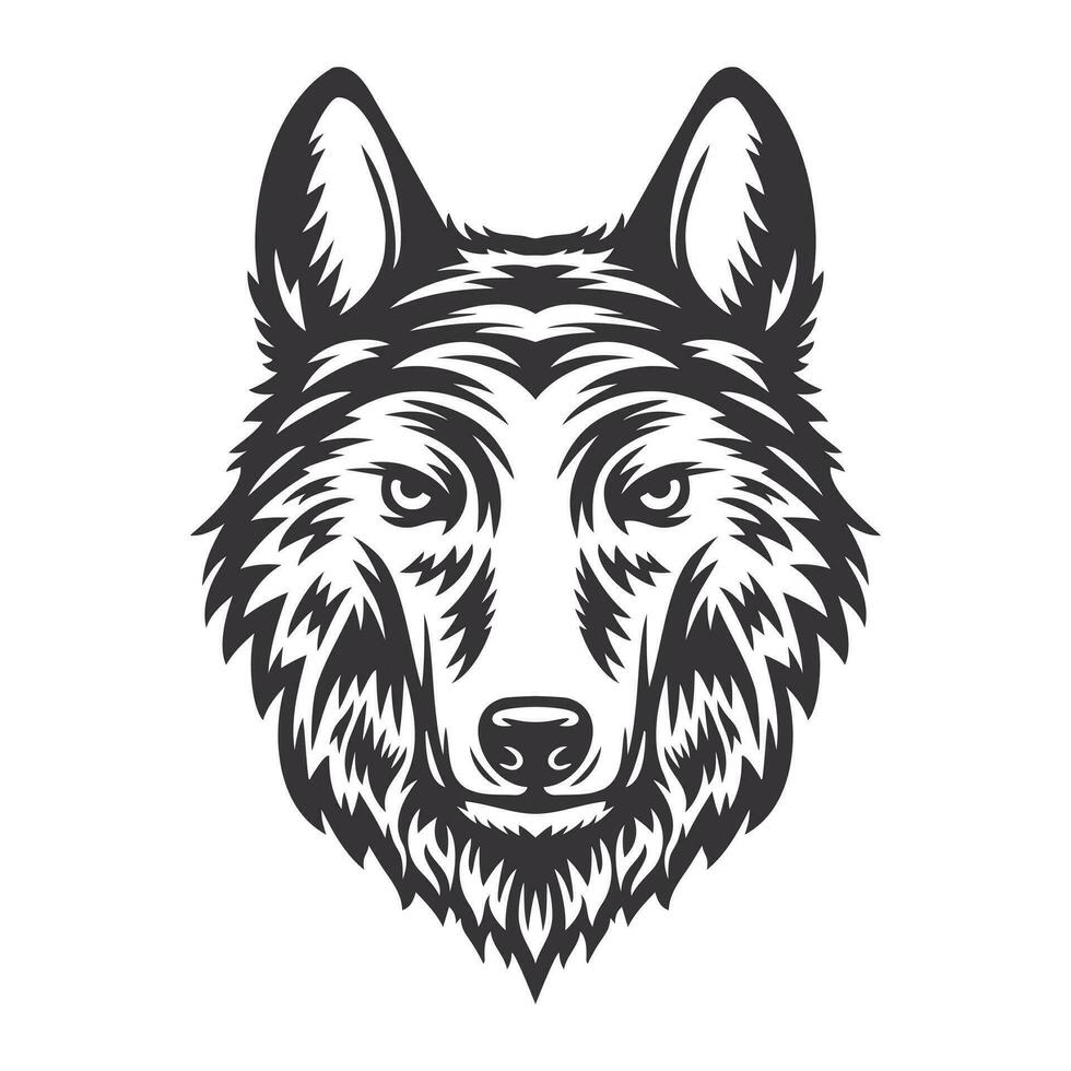 vos hoofd ontwerp lijn kunst. boerderij dier. wolf logos of pictogrammen. vector illustratie