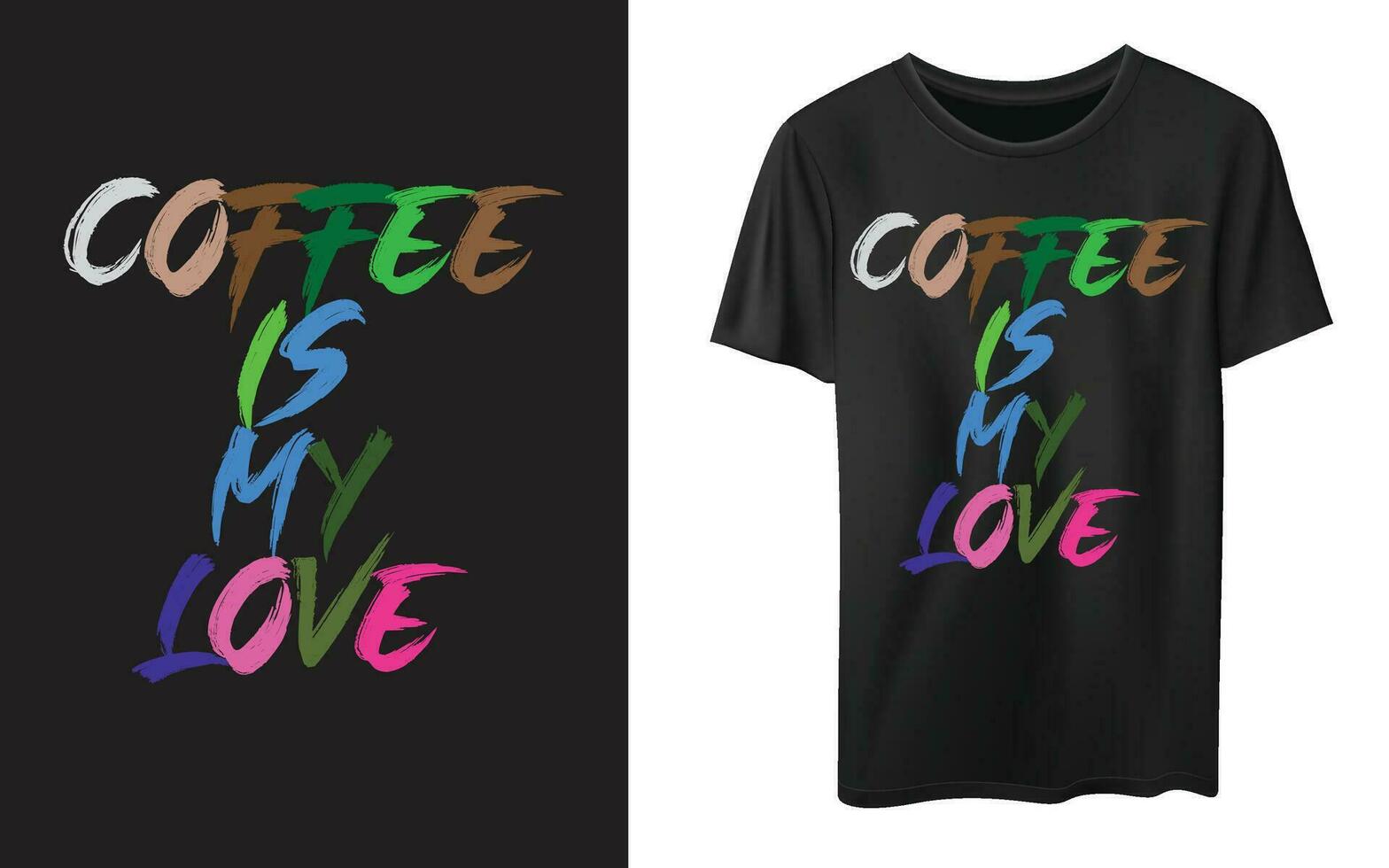 koffie is mijn liefde typografie grafisch ontwerp, voor t-shirt afdrukken, vector illustratie