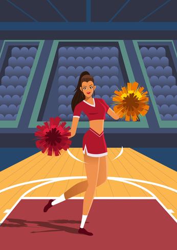 Basketbal Cheerleader vector