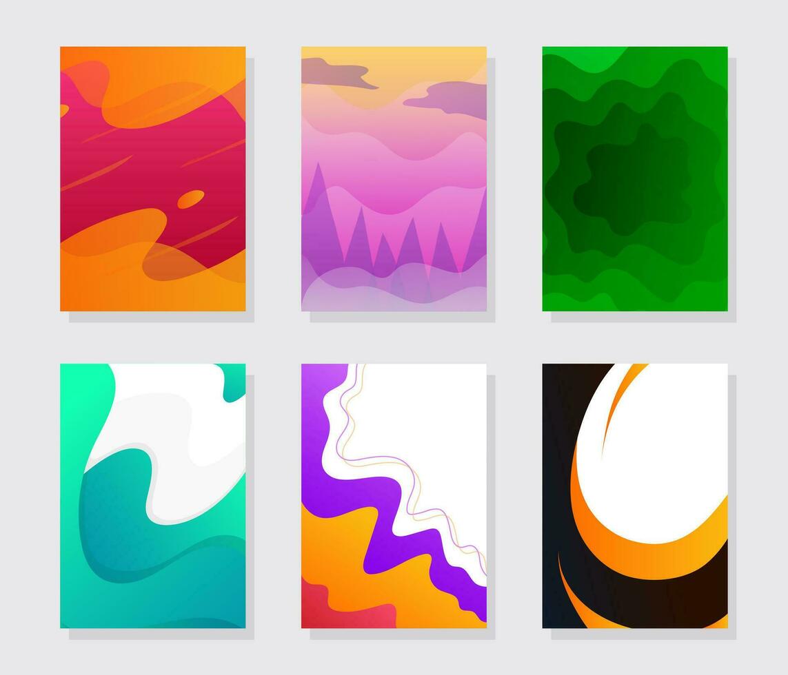 modern abstract covers set. koel helling vormen samenstelling. vector