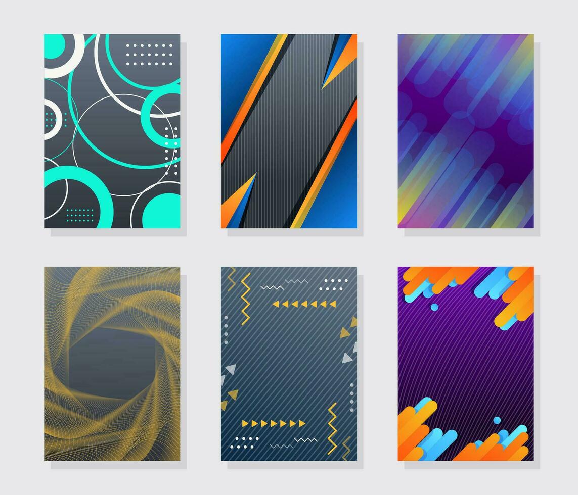 modern abstract covers set. koel helling vormen samenstelling. vector
