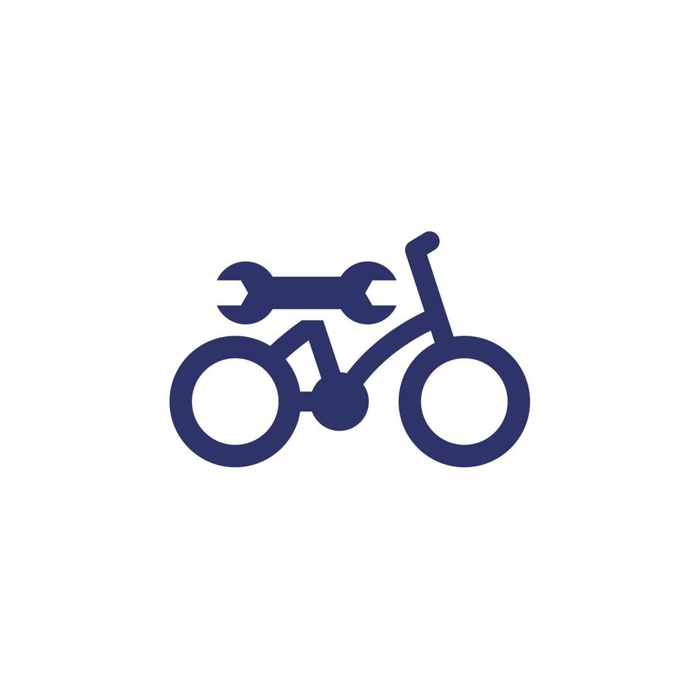 fiets fiets reparatie service vector pictogram logo op wit