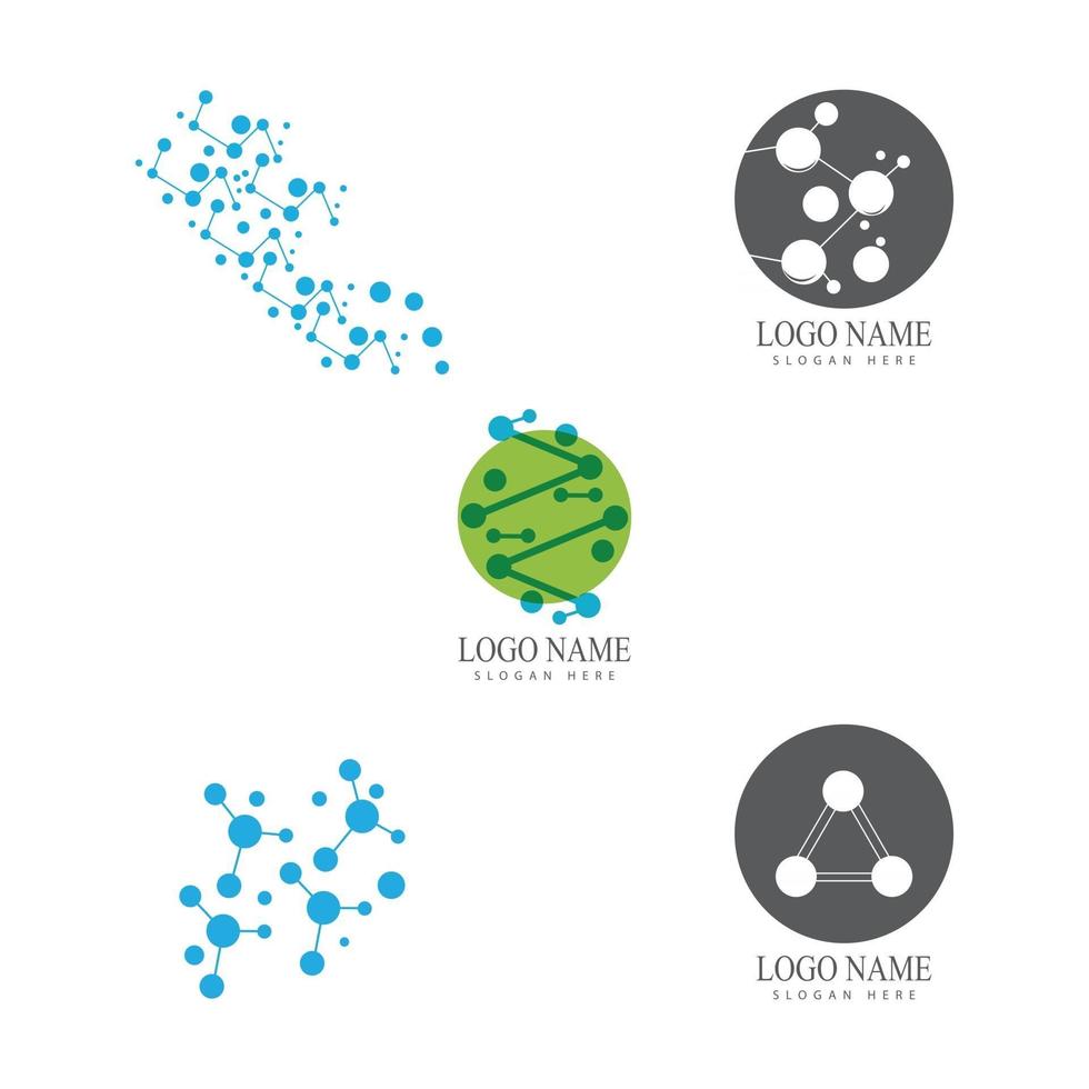 molecuul symbool embleemontwerp sjabloon vector illustratie