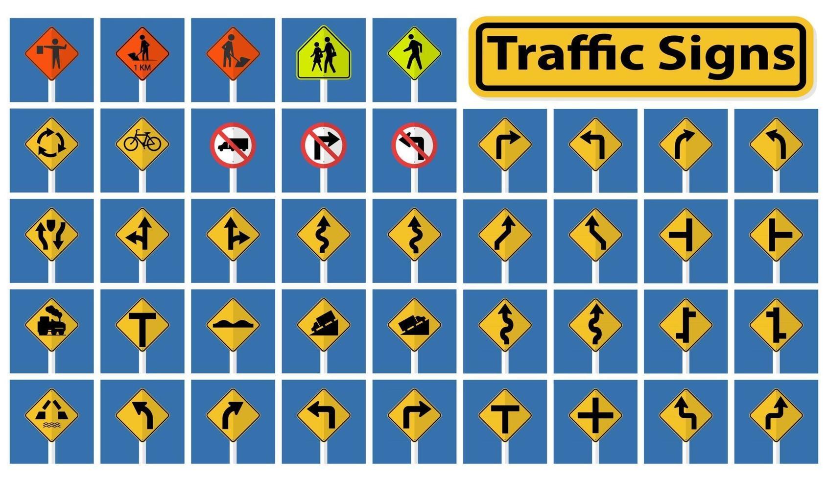 stel verkeersborden, verbod, waarschuwing rode cirkel symbool teken isoleren op witte achtergrond, vectorillustratie vector