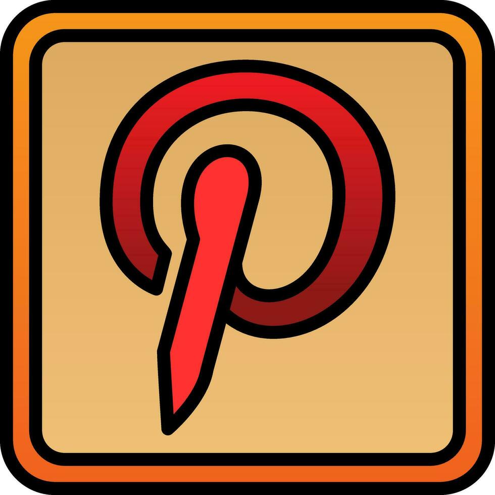 pinterest logo vector icoon ontwerp