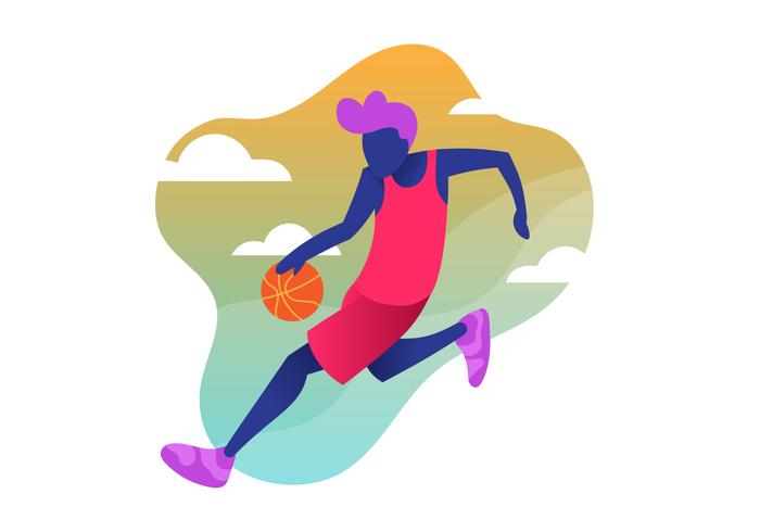 Basketbalspeler Clip Art vector