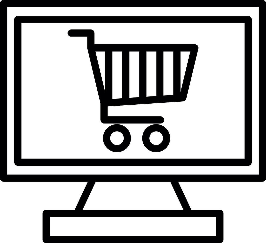 online boodschappen doen vector icoon ontwerp