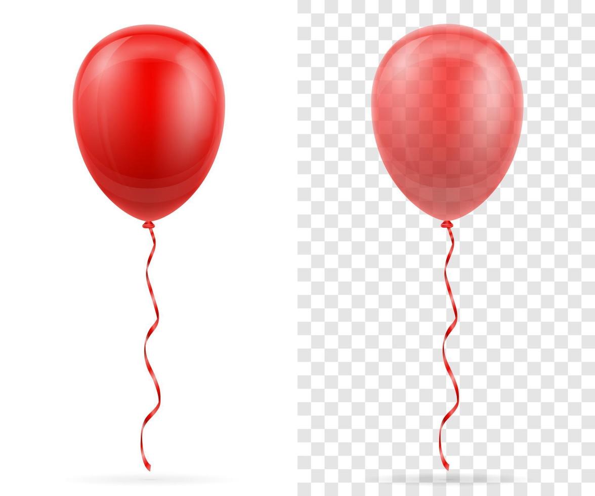 feestelijke transparante ballonnen gepompt helium met lint voorraad vectorillustratie geïsoleerd op een witte achtergrond vector