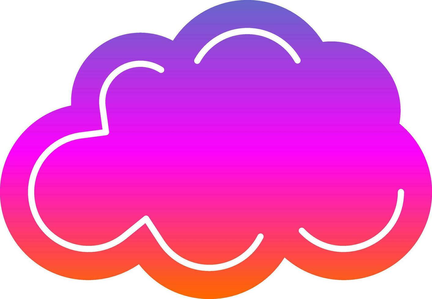 pluizig wolk vector icoon ontwerp