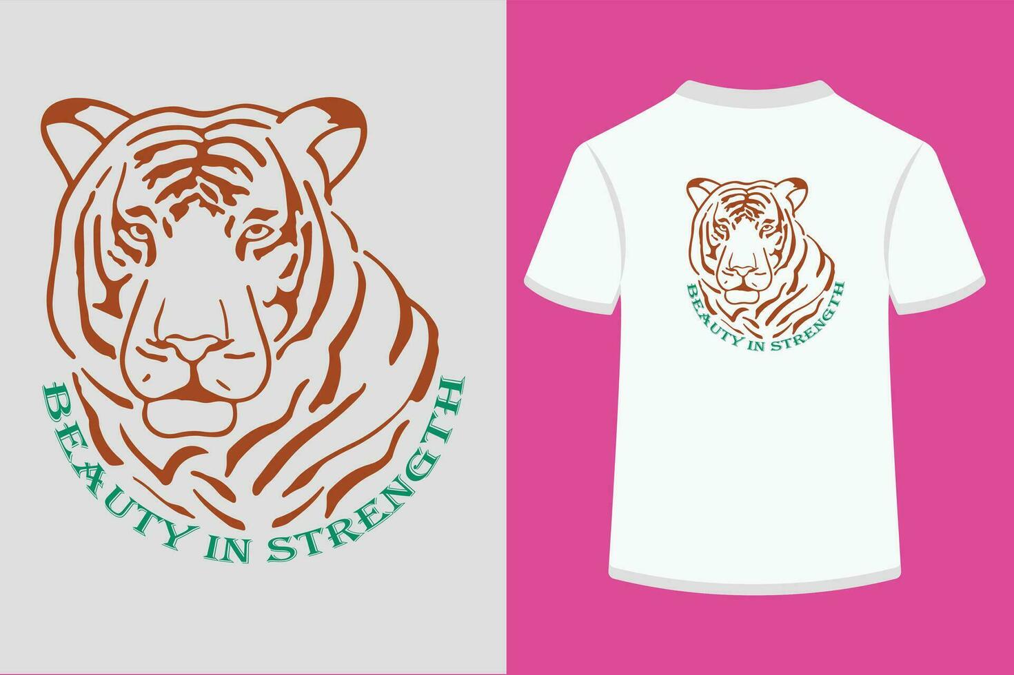 schoonheid in sterkte vector t-shirt ontwerp.eps