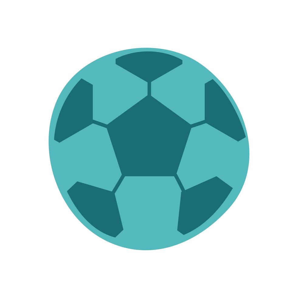 ballon voetbal vlakke stijlicoon vector